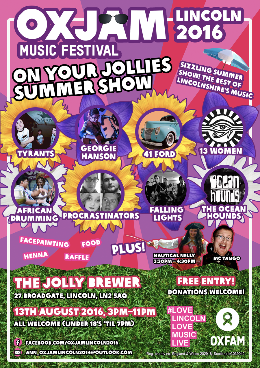Oxjam Lincoln ‘On Your Jollies Summer Show’